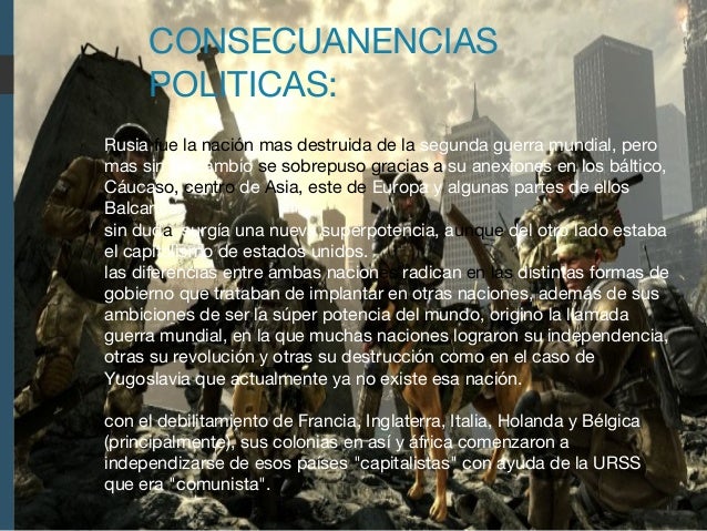 Consecuencias de la segunda guerra mundial