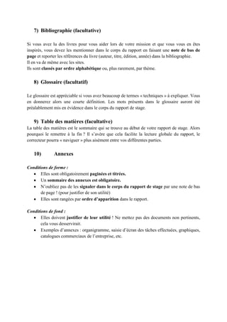 Conseil rapport de stage  PDF