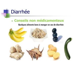 Diarrhée
 Conseils non médicamenteux
 
