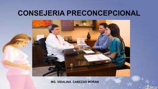 CONSEJERIA PRECONCEPCIONAL
MG. VIDALINA CABEZAS MORAN
 