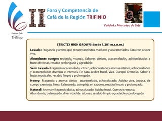 Foro y Competencia de
Café de la Región TRIFINIO
Calidad y Mercadeo de Café
 