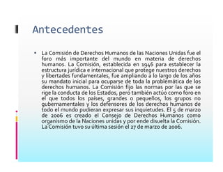 Consejo De Derechos Humanos Presentacion Mayrena Norberto