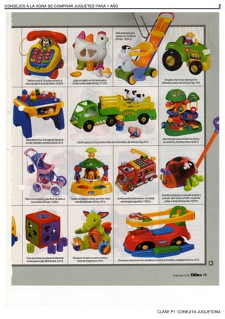 CONSEJOS A LA HORA DE COMPRAR JUGUETES PARA 1 AÑO 2
CLASE P1: CONEJITA JUGUETONA