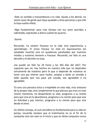 Consejos para vivir feliz | PDF