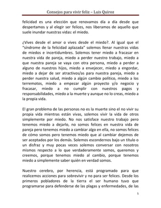 Consejos para vivir feliz | PDF