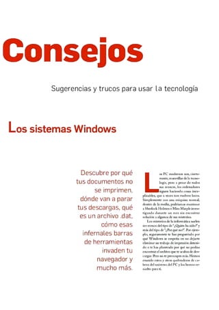 Problemas habituales de Windows. Consejos Sugerencias y Trucos