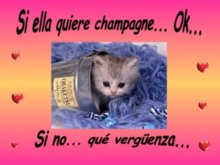 Si ella quiere champagne... Ok... Si no... qué vergüenza... 
