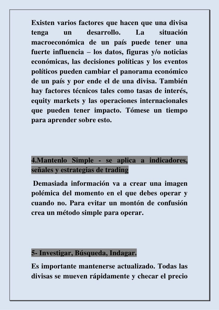 Invertir en forex consejos