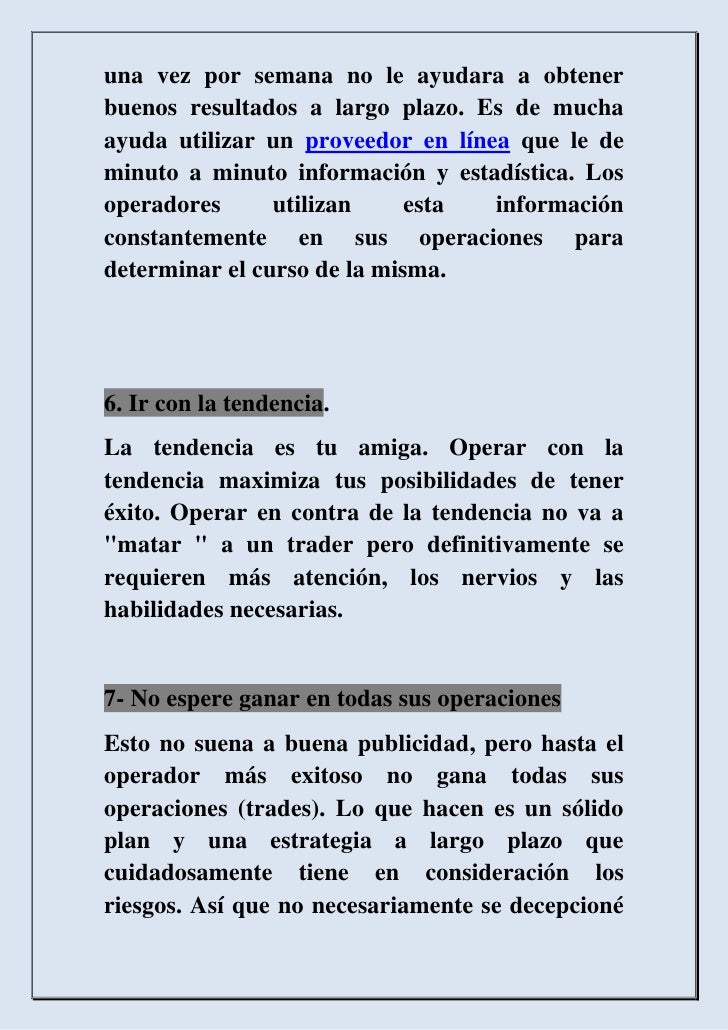 Invertir en forex consejos