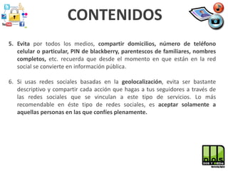 20 consejos básicos de seguridad para las redes sociales | PPTX