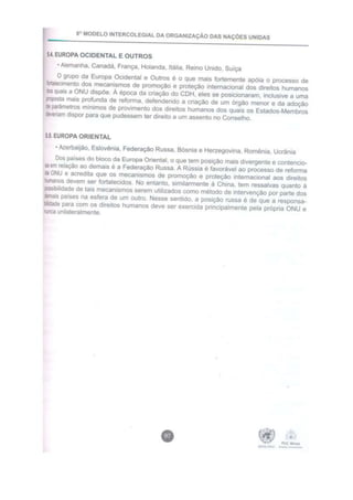 Implementação Efetiva dos Instrumentos Internacionais de Proteção aos Direitos Humanos (CDH)