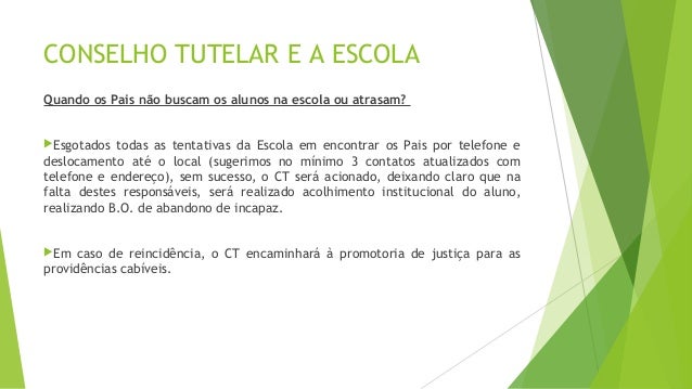 Conselho tutelar e a escola