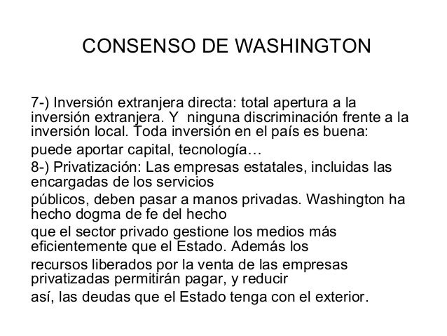 Consenso de washington