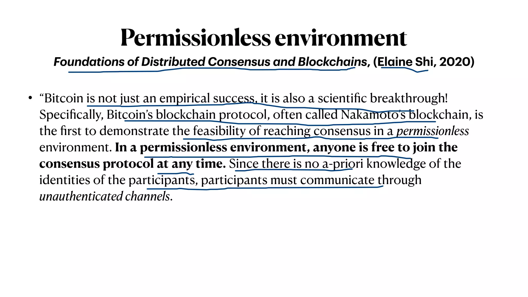 Consensus in Permissionless Decentralized Networks