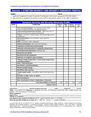Cfs Guidelines Consensus overview on ME/CFS | PDF