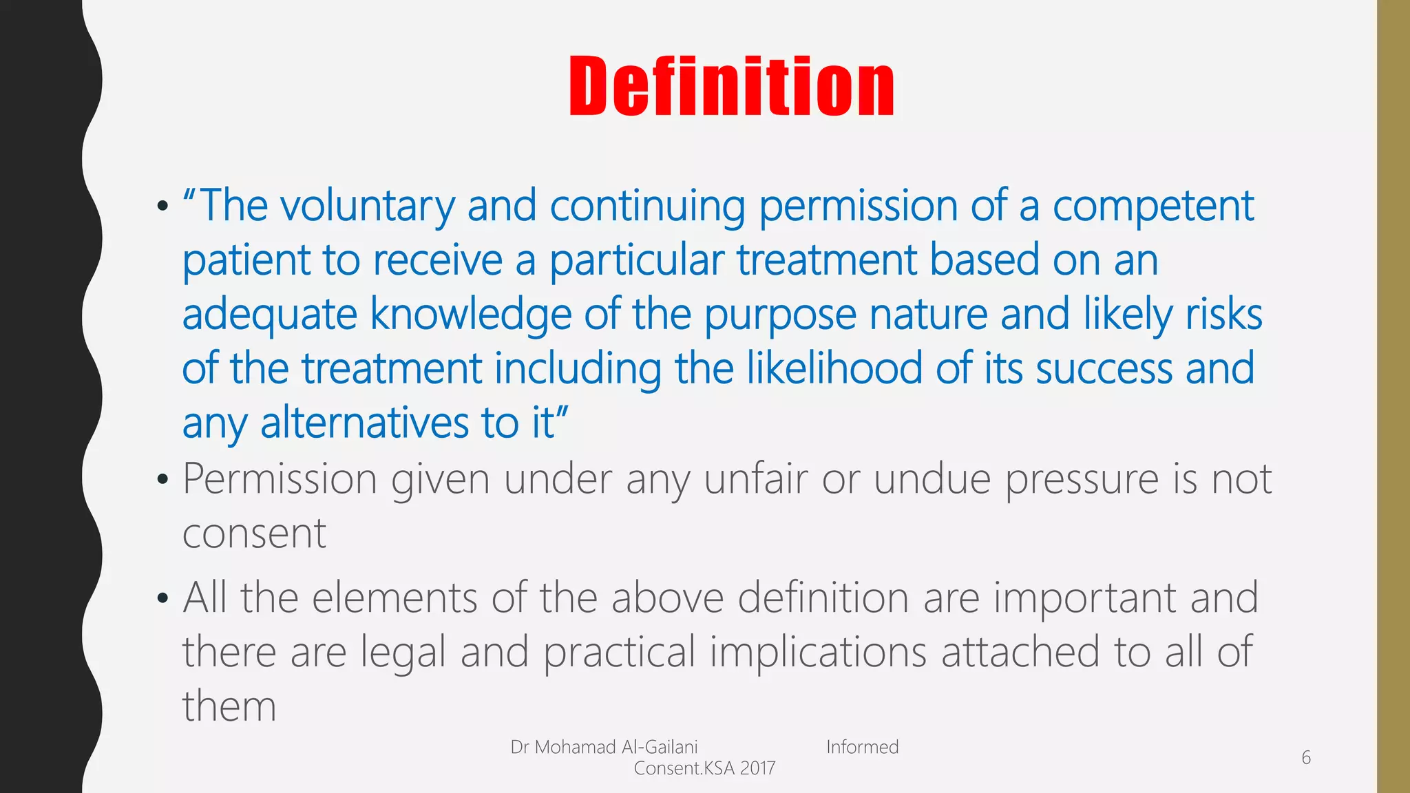 Informed Consent.KSA, 2017 | PPTX