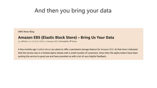 And then you bring your data
 