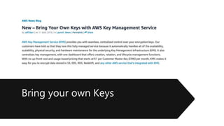 Bring your own Keys
 