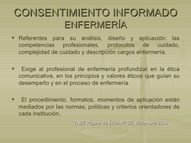 Ejemplo De Consentimiento Informado En Investigacion De Enfermeria