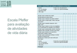 Escala Pfeffer
para avaliação
de atividades
de vida diária
 