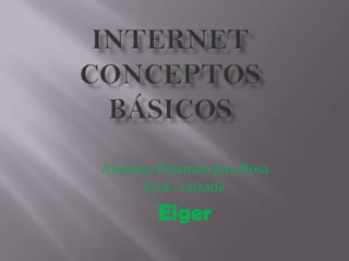 Internetconceptos básicos Alumna: Huamán Jara Rosa Prof.: calzada Eiger 