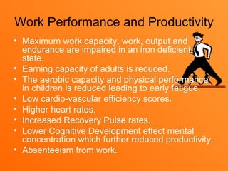 Deficient Work Performance Consequences of Anemia | PPT