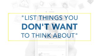 @ C C Z O N A
"LIST THINGS YOU  
DON'T WANT  
TO THINK ABOUT"
 