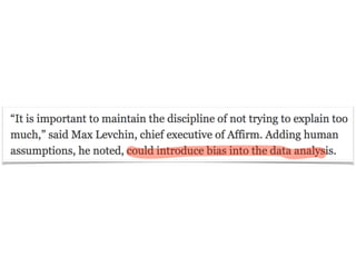 🔵 🔵
🔵
🔵
🔵
🔵
🔵
🔵Algorithmic
Profiling
De-
Anonymization
Black Box
Disparate
Impact
Consent 
Issues
Replicates 
Bias
Personally
Identifiable Info
Human
Complexity Fail
Unproven
Methods
Inadvertent
Algorithmic
Cruelty
Uncritical
Assumptions
False 
Neutrality
High Risk
Consequences
Deception Filtering
Moved Fast,  
Broke Things
Invasion Of
Privacy
No Recourse
Creepy 
Stalkery
Messing With
Heads
Not How Valid
Research Works
Data 
Insecurity
Accurate, But  
Not Right
Shaming
Diversity 
Fail
 