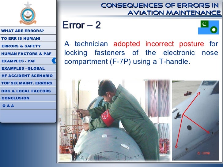 Consequences of Errors in Aviation