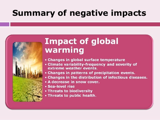 The Negative Effect of Global Warming