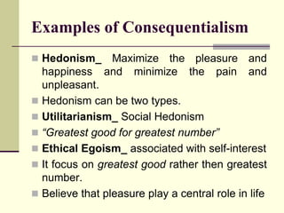 non consequentialist theory