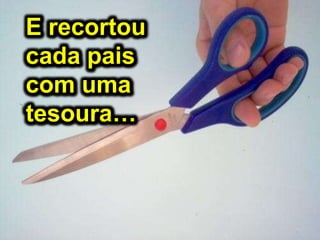 E recortou
cada pais
com uma
tesoura…
 