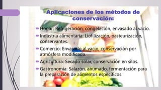 CONSERVACIÓN DE ALIMENTOS FORO COLABORATIVO IUV | PPTX