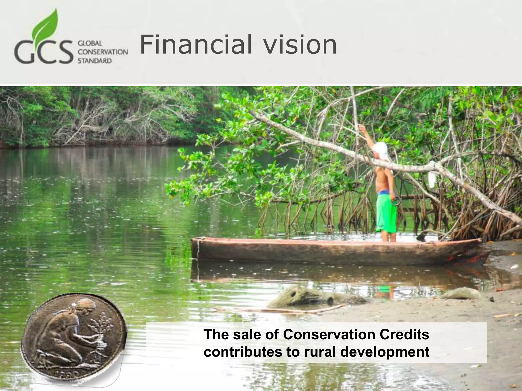 Financial vision




     The sale of Conservation Credits
     contributes to rural development
 