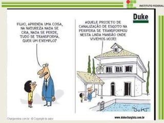 Definição
Na acepção científica, o termo conservação de
energia refere-se ao Princípio da Física que
estabelece que a energia total do universo é
constante, para qualquer sistema fechado. Dessa
forma, a energia pode somente mudar de forma:
energia cinética transforma-se em energia
potencial, energia potencial transforma-se em
energia cinética, energia interna transforma-se
em calor ou trabalho. Assim, a energia não pode
ser criada ou destruída, somente transformada.
13/07/2016 19:43 Prof. Moisés Gomes 14
 