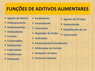 Conservação dos alimentos pelo uso de aditivos | PDF
