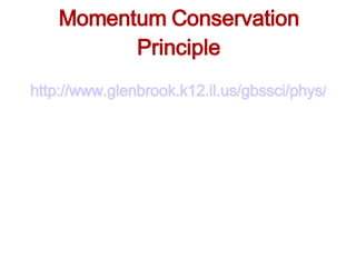 Momentum Conservation Principle http://www.glenbrook.k12.il.us/gbssci/phys/Class/momentum/u4l2b.html   
