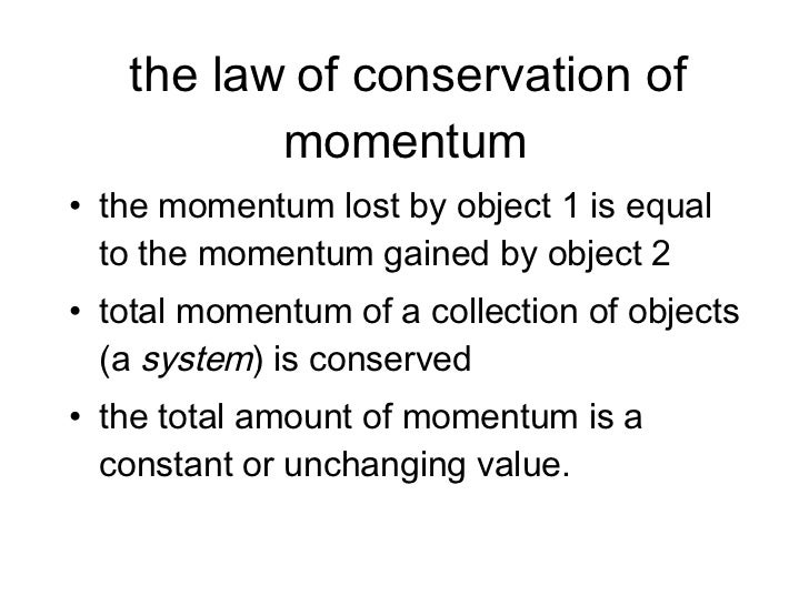 Conservation Of Momentum Conservation Of Momentum