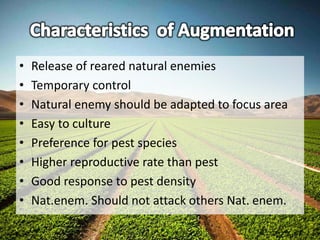 Conservation and Augmentation of Biological Control Agent | PPTX