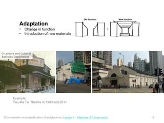 Conservation and revitalization of historic buildings | PPT