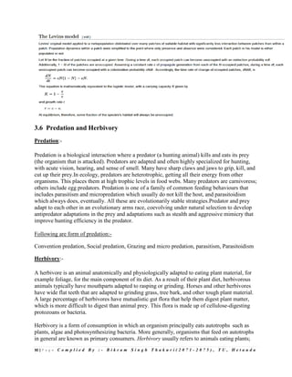 Predation Examples Science Notes Conservation biology note pdf | PDF