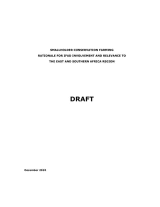 Conservation farming in zambia draft paper | PDF