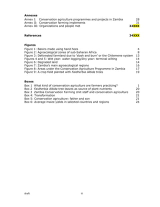 Conservation farming in zambia draft paper | PDF