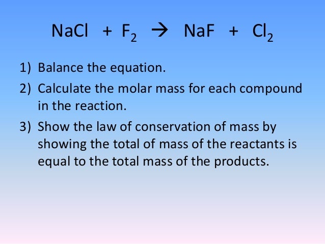 Conservation of matter