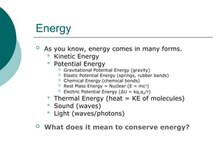 Kq1q2 R Conservation of Mechanical Energy - Honors.ppt