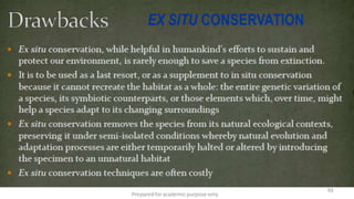 Preparedforacademic purpose only
93
EX SITU CONSERVATION
 