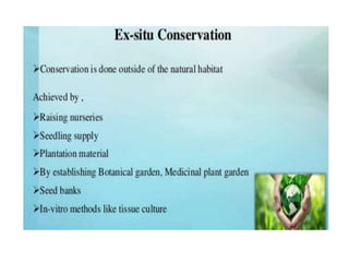 CONSERVATION OF MEDICINAL PLANTS 