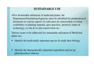 CONSERVATION OF MEDICINAL PLANTS 