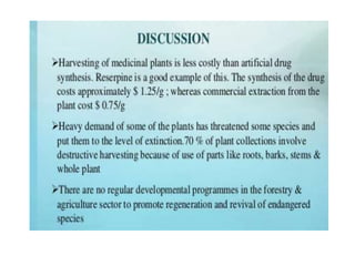 CONSERVATION OF MEDICINAL PLANTS 