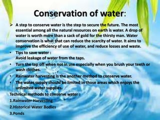 short essay on water conservation